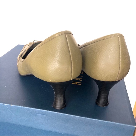 Denver Hayes Olive Heeled Loafers - size 9 - Picture 4 of 5